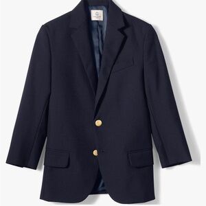LIKE NEW Boys’ Navy Blue Hopsack Blazer Jacket Size 14, Lands End - Make Offers!
